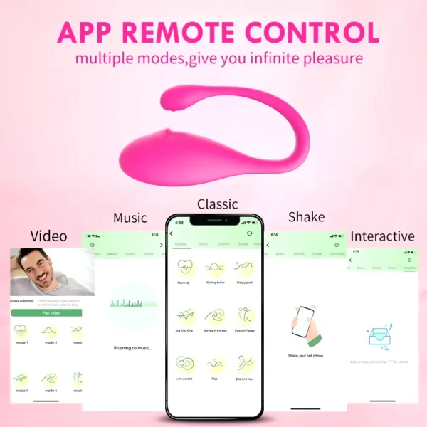 Vibrador inalámbrico con Bluetooth para mujer