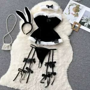 Conjunto de Lencería Sexy para Mujer - Sujetador y Bragas con Tirantes Atractivos TALLA M