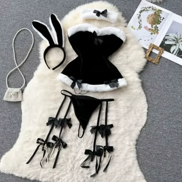Conjunto de Lencería Sexy para Mujer - Sujetador y Bragas con Tirantes Atractivos TALLA M