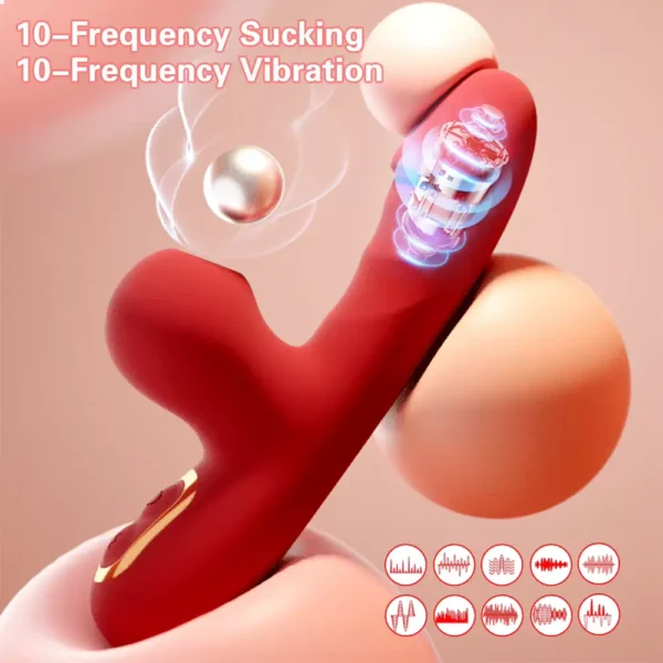 Vibrador de Succión con Calefacción – Estimulador de Clítoris y Punto G - Image 2