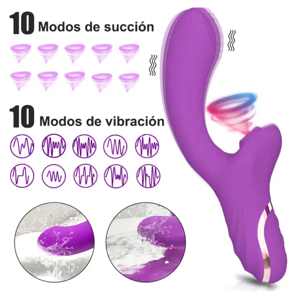 Vibrador de Succión para Clítoris con 20 Modos - Estimulador y Consolador Premium - Image 2