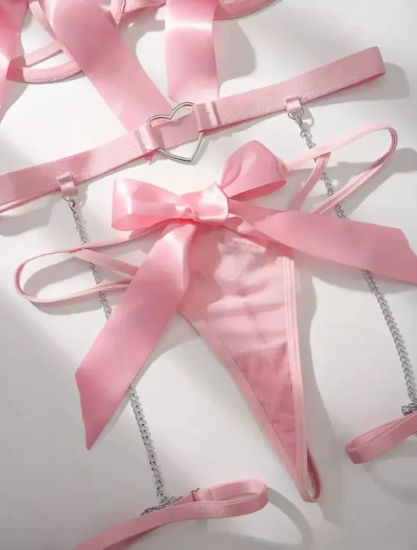 Conjunto de Sujetador con Ligas – Lencería Sexy y Erótica para Mujer TALLA M - Image 3
